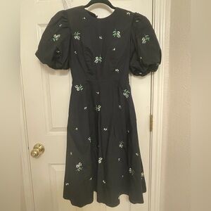 Juliet Padded Embroidered Open Back Dress